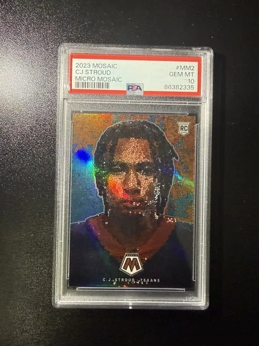 2023 Mosaic Football C.J. Stroud #MM-2 Rookie RC Micro Mosaic PSA 10