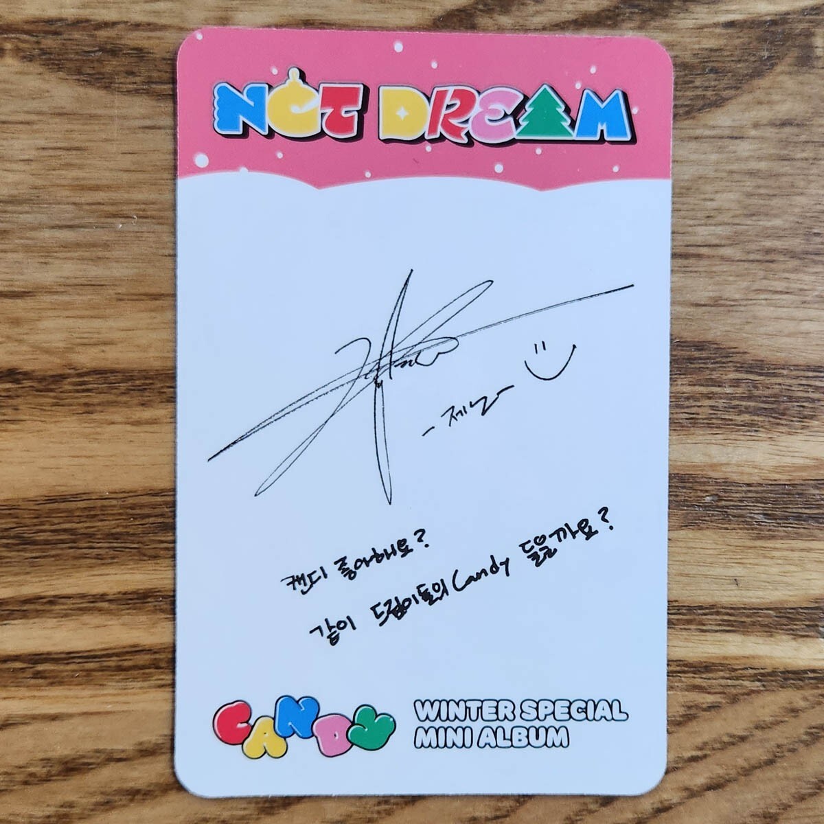 Jeno Official Photocard NCT Dream Winter Special Album Candy