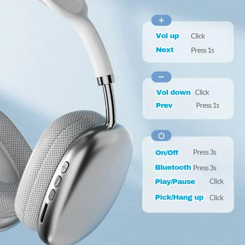 Bluetooth Over-Ear Earphones Super Bass Wireless Headphones Headsets 5.0 Stereo - Picture 11 of 16