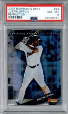 2015 Bowman's Best Justin Upton Refractor PSA 8
