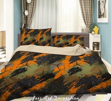 3D Camouflage Sign Pattern Green Quilt Cover Set Duvet Cover Bedding Pillowcases