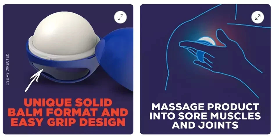 Bálsamo masajeador Icy Hot Pro tratamiento del dolor, músculo - 1,25 oz (exp 1 año) Foto 3 de 3