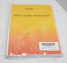 HTVRONT Glossy Photo Paper for Printer 100 Sheets Inkjet Printer White Glossy