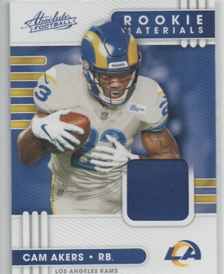 2020 Absolute ROOKIE MATERIALS Cam Akers LOS ANGELES RAMS JERSEY RC 20
