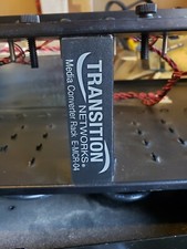 E-Mcr-04 Media Converter Rack Transition Networks USED SEE PICS