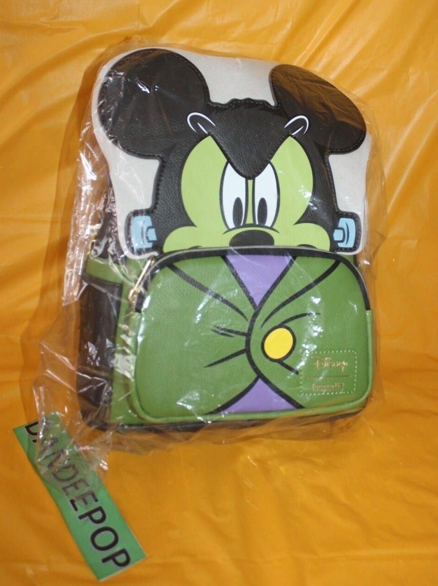 Disney Green and Black Villain Mickey Mini Backpack Loungefly Disney Mickey Mouse Frankenstein Cosplay Mini  main image 2