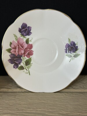 Vintage Royal Dover Bone China Tea Cup And Saucer Gold April Sweet