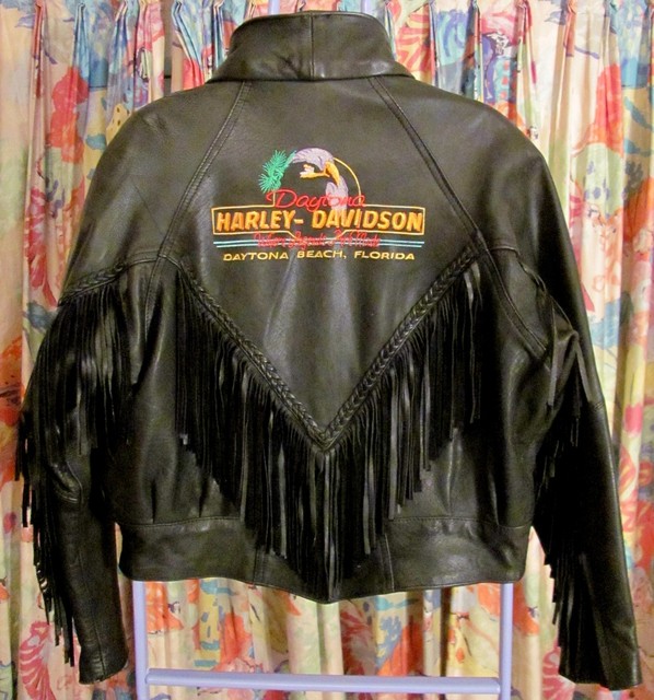 HARLEY DAVIDSON Women Medium Leather LEGENDS Tassel Braided DAYTONA