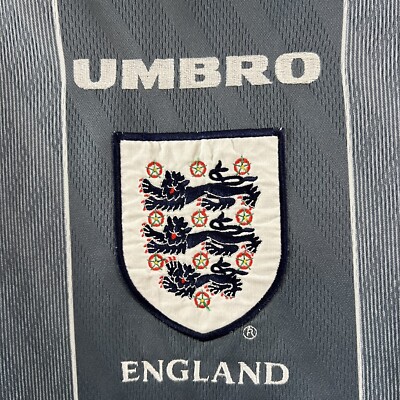 England Player Issue Adams 5 L/S Away Football Shirt 1995/96 (XL