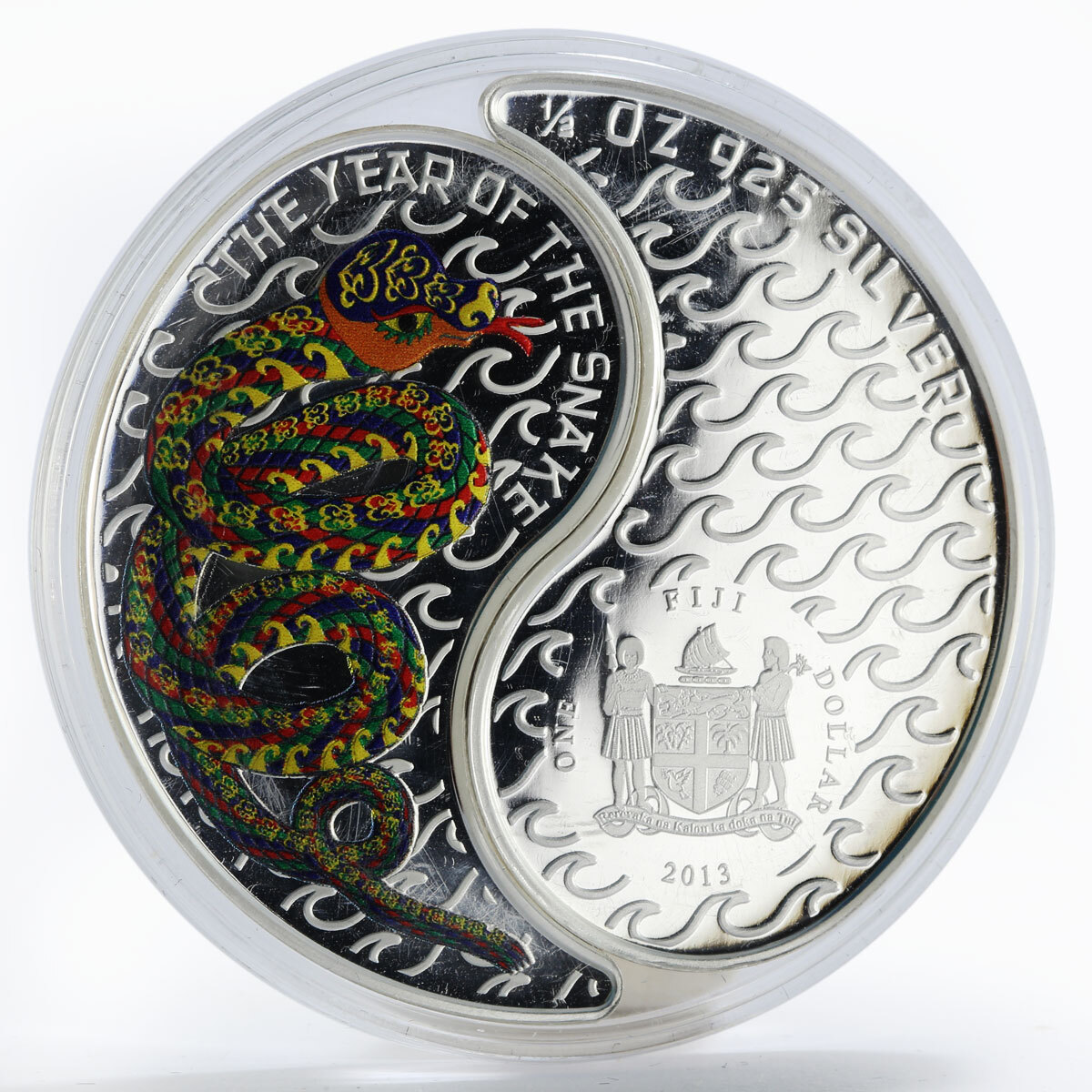 Fiji 蛇年1ドル銀貨（2013年）純銀 Fiji 蛇年1ドル銀貨（2013年）純銀 Fiji 蛇年1ドル銀貨（2013年