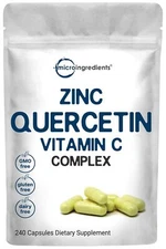 Micro Ingredients Quercetin with Vitamin C and Zinc 240 Capsules | Quercetin ...