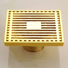 Luxury Gold Brass Deodorant Floor Drain Square Bathroom Wet room Shower Drain
