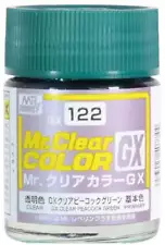 Mr. Hobby GX122 Mr. Clear Color GX Clear Peacock Green Lacquer Paint 18ml - US