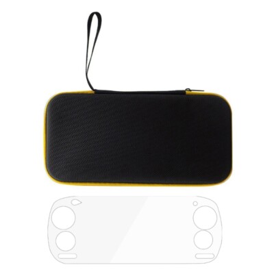 Stylish Carrying Case for Retroid Pocket 5 Gaming Console & Clear Tempered Film