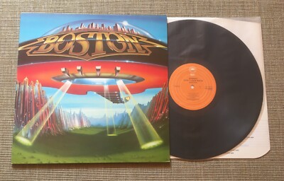 BOSTON DON'T LOOK BACK LP 1978 UK EPIC 1ST A3B3 GATEFOLD SLV UNSPLIT LYRIC INNER