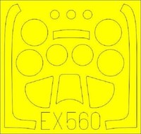 MW22 Eduard EX560 P-51D 1/48 Mask For Airfix