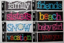 Me & My Big Ideas "Word" Embellishment Stickers, Large Size 9" x 3 1/2"