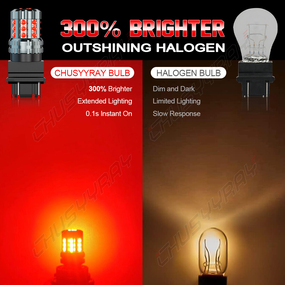 2x3157 3156 Red LED Brake Stop Signal Tail Light Bulbs For Ford Ranger 1991-2011