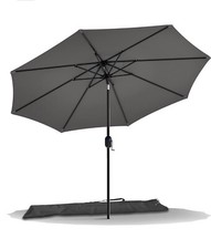 VOUNOT Shanghai Parasol Umbrella 2.7m Outdoor Garden Patio Table Tilting Grey