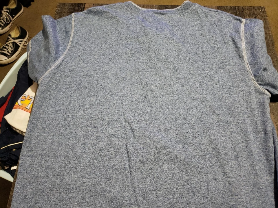 GT Revolution Mens t-shirt size XL blue/white color SS crew neck with buttons - Image 3 of 3