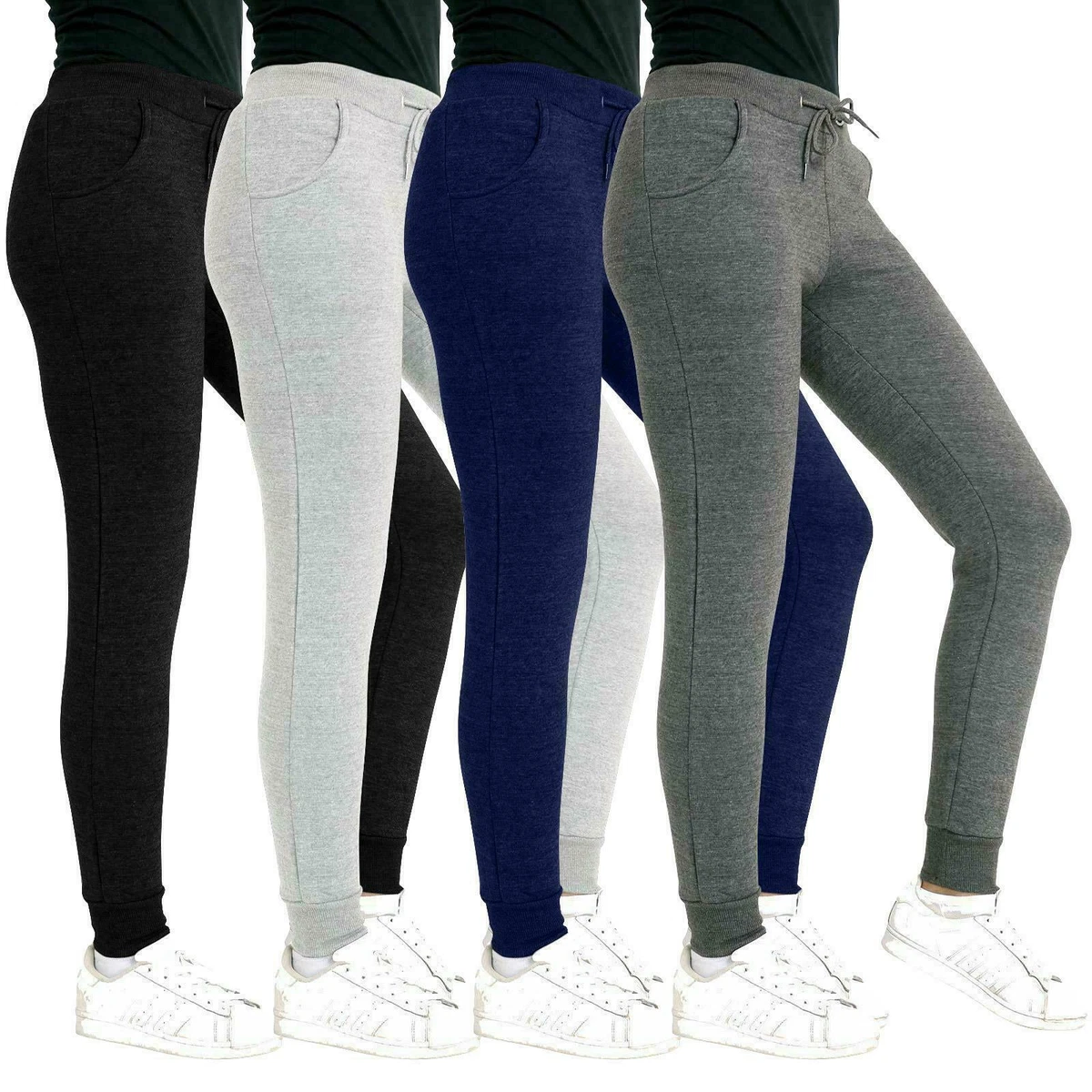 Womens Slim Fit Joggers Gym Sports Ladies Sweatpants Fleece