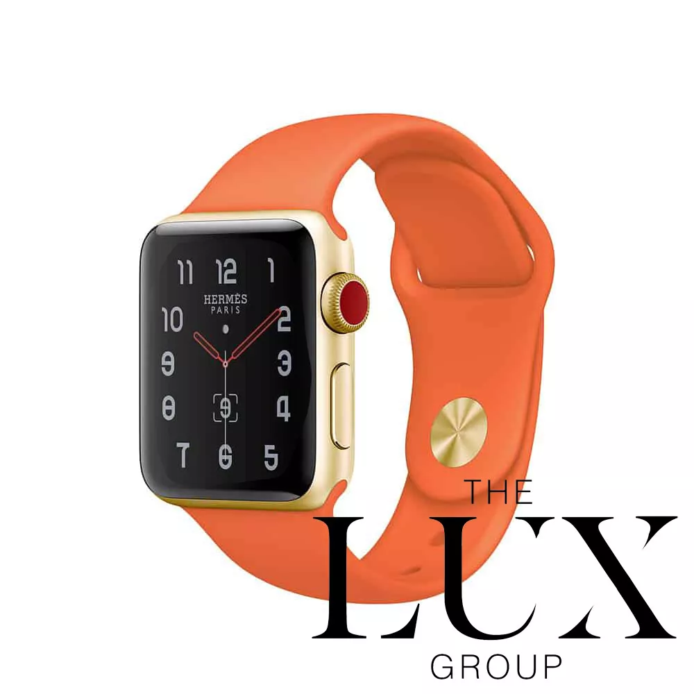 24k Original genuine Apple watch Hermes Sport Band 44mm 42mm Orange SM strap
