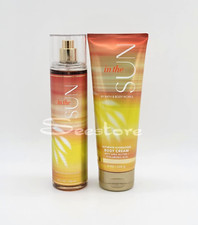 Bath  Body Works In The Sun Fine Fragrance Body Mist  Body Cream Gift Set of 2