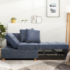 Sofa Bed Chair 4-in-1 Convertible Chair Lounger Sleeper Chair Single Recliner