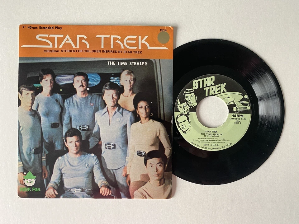 1979 Star Trek 45 RPM 7 Inch Vinyl Records - Complete Set of 4 - Imagem 4 de 4
