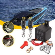 Car Battery Disconnect Relay Wireless Dual Remote Master Kill Cut-off Switch 12V