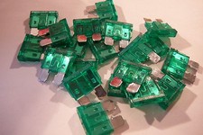 20 x 30 amp STANDARD CAR BLADE FUSES 30A GREEN BLADE FUSES (20 PACK)