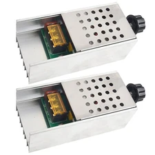 2X AC 110 6000W SCR Motor Speed Controller Voltage Regulator Thermostat Dimmer