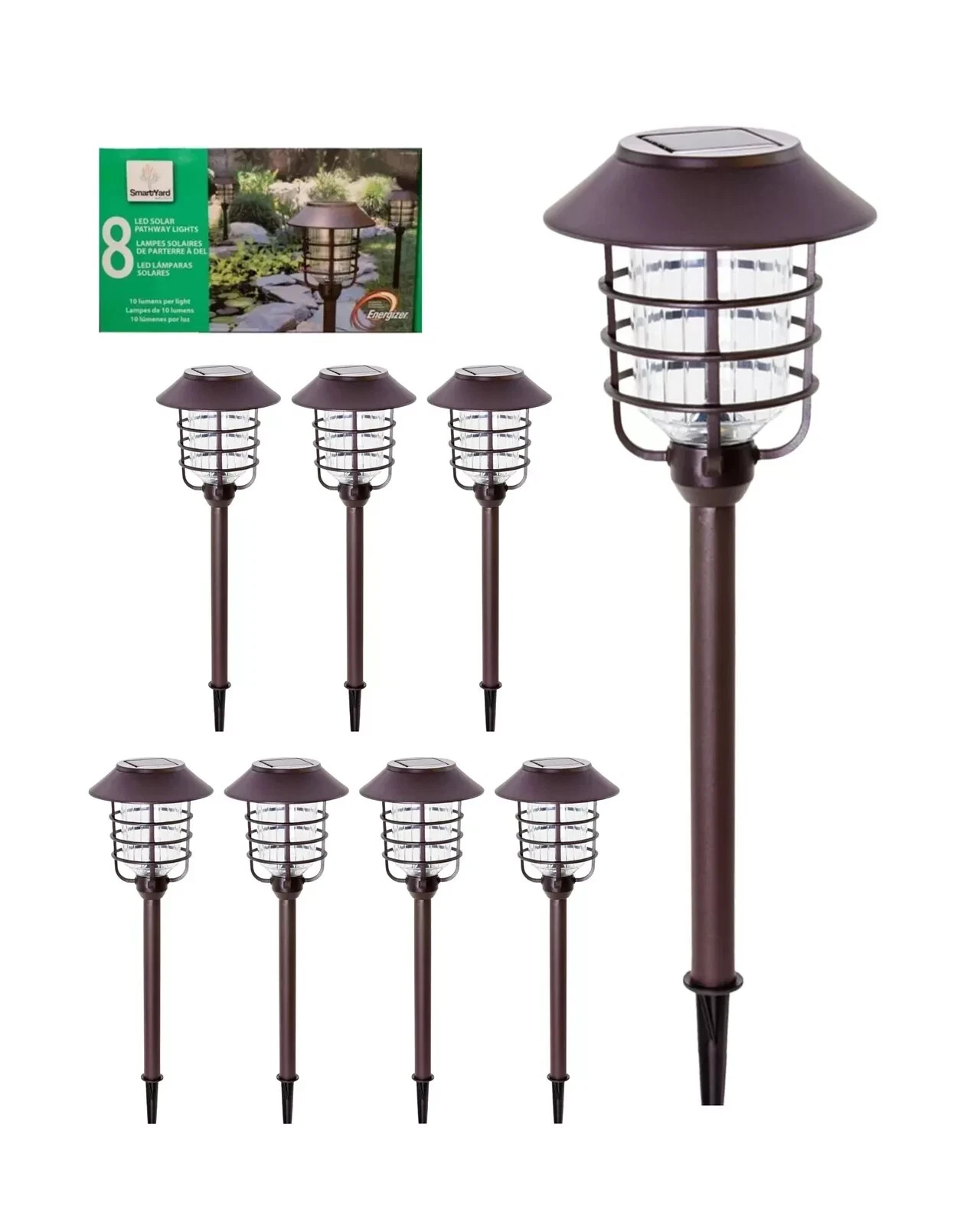 Energizer [ Smartyard ]Solar LED Large Pathway Lights Oil Rubbed Bronze 8-Pk
Opens in a new window o