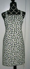 NEW LISTING Handmade Full Length Adult Apron - WHITE DAISIES ON BLACK