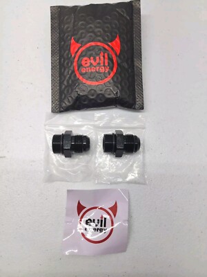 2 PCS EVIL ENERGY 10 AN Male Flare to M22 x 1.5mm Male Metric Fitting Aluminum