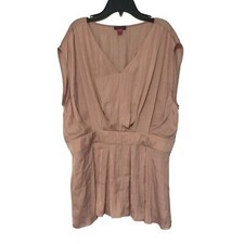 Vince Camuto Short Sleeve Pink Blouse - Size L