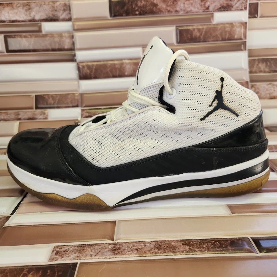 Nike Air Jordan Melo B'Mo мужские туфли размер 10,5 белый черный 2013 баскетбол - Изображение 3 из 4