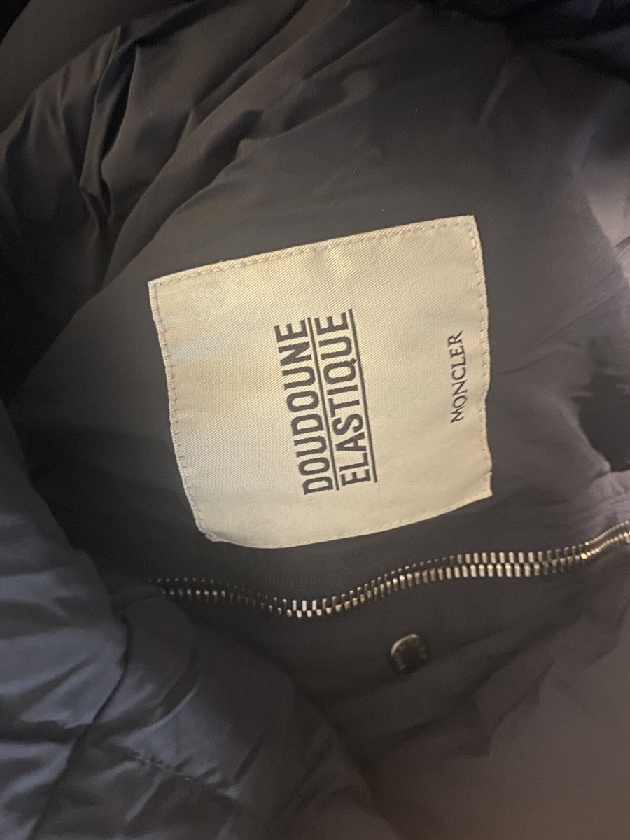 Auth MONCLER Doudoune Elastique Down Puffer Jacket Navy Blue Auth MONCLER Doudoune Elastique Down Puffer Jacket Navy Blue