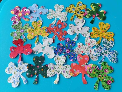 Country Floral KLEEBLÄTTER Stoffpaket Patchwork Konvolut 100% Baumwolle 20 Teile