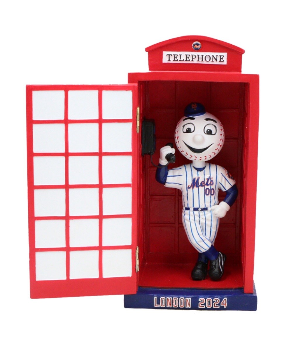 New York Mets Mr Met London 電話ブースボブルヘッド New York Mets Mr Met London Telephone Booth Baseball