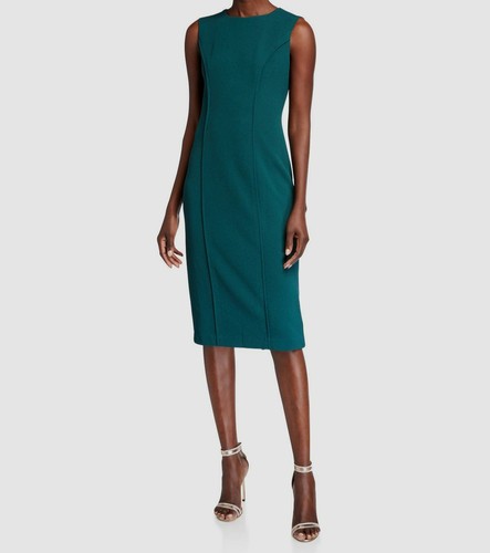 Green Seam Sleeveless Sheath Dress USA 