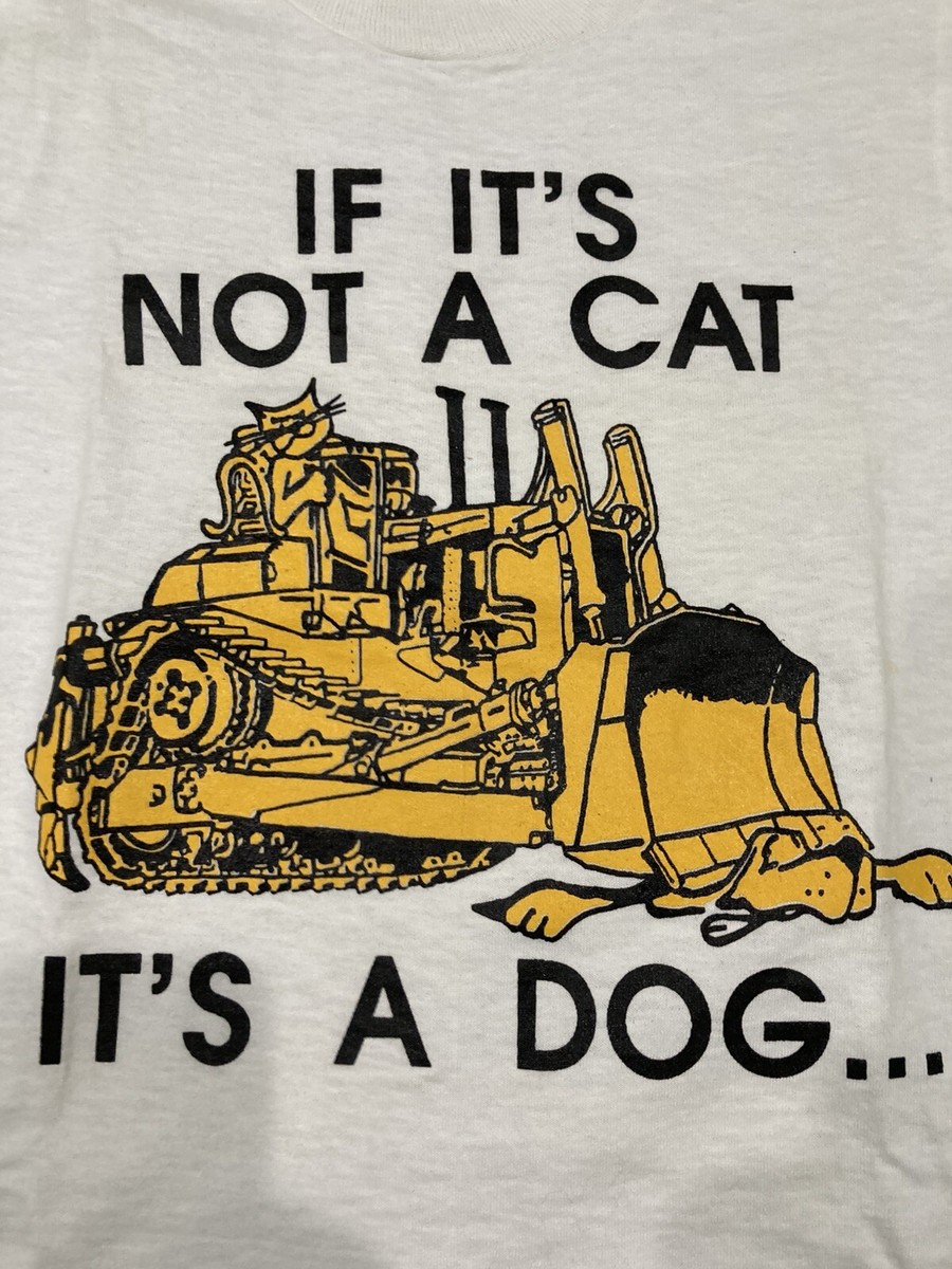Vtg If It's Not A Cat It's A Dog Kids Youth T Shirt Caterpillar