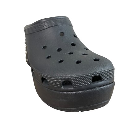 NEW Crocs Siren Studded Platform Heel Clog Black Mens US 12  display picture 2