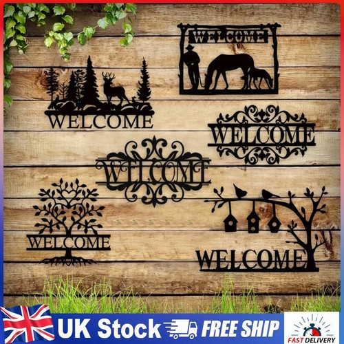 Metal Wall Art Hanging Sculptures Black Tree for Indoor Outdoor