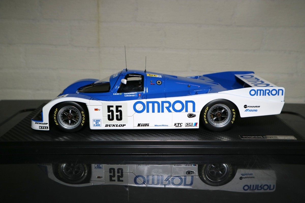SUPER RARE* IG1195 Ignition Model 1/18 OMRON Porsche 962C (#55