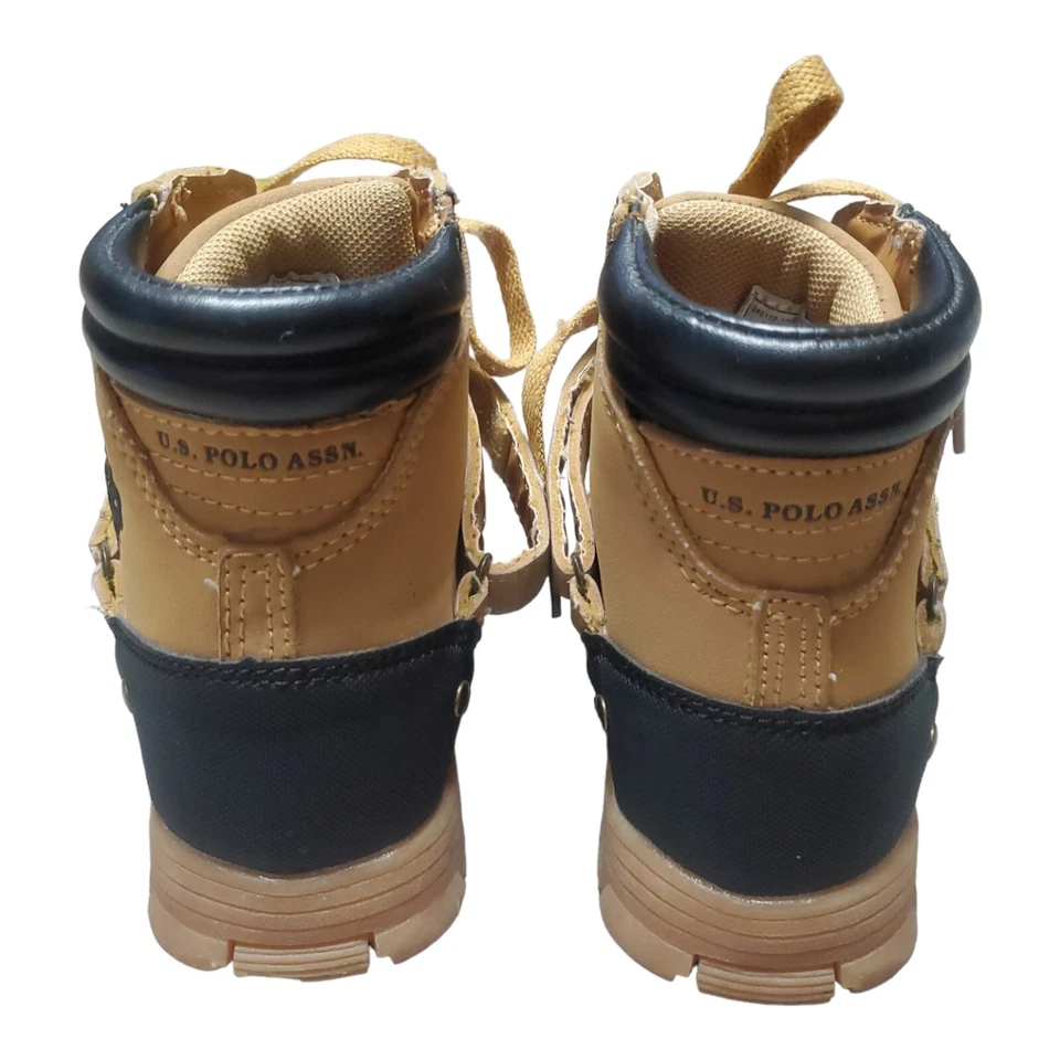 US Polo Association Niños Botines Tostado/Negro Talla 11 Zapatos de Senderismo con Cordones  Foto 4 de 4