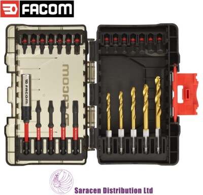 FACOM 24-TEILIGES FLEXTORQ SCHLAGSCHRAUBER BOHRER & BIT SET, TORX & SECHSKANT - EN.1J24PB