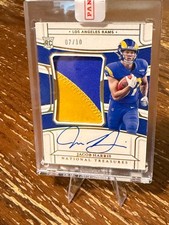 2021 Panini National Treasures Football #193 Jacob Harris RC /10 Patch Auto