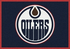 8x11 Milliken Edmonton Oilers Sports NHL Spirit Area Rug - Approx 7'8"x10'9"