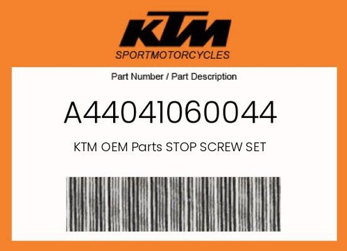 KTM Genuine Stop Screw Set - A44041060044